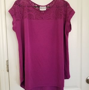 Deep Pink Hi-Low Top